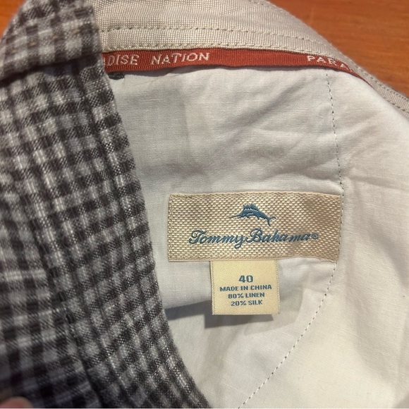 Tommy Bahama Checkered Paradise Nation Linen Silk Beach Chino Shorts 40 Men’s - Picture 7 of 13